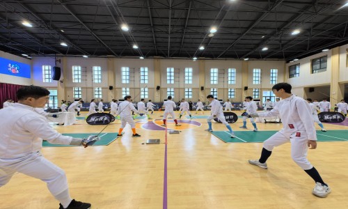 某鎮人才辦與工商聯舉辦擊劍團建活動